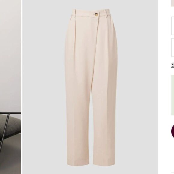 BA&SH Shen off-white trouser pants size 40 size 8 EUC - Picture 1 of 13